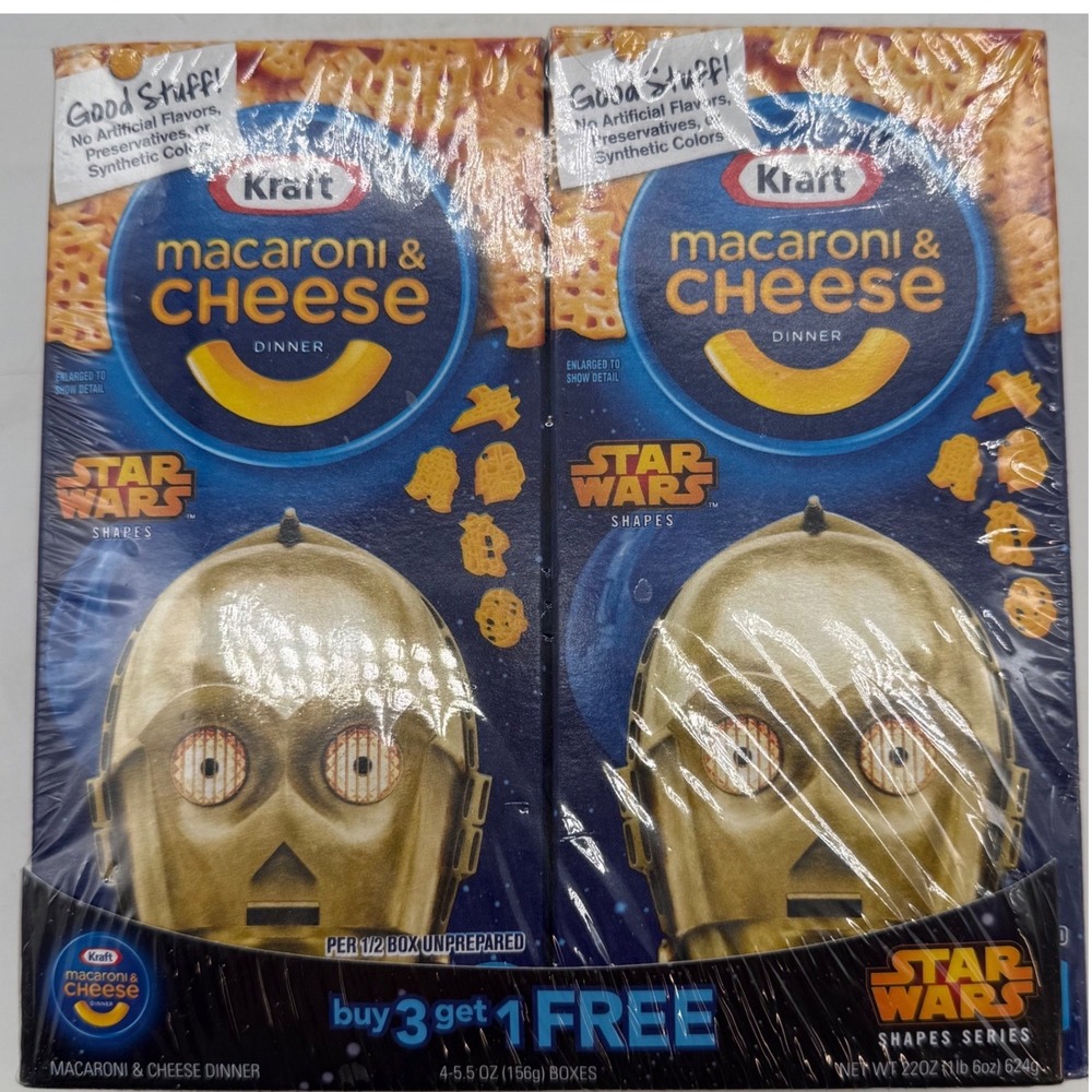 Kraft Star Wars Macaroni and Cheese C-3PO Shapes Series 4 Pack Sealed 2016